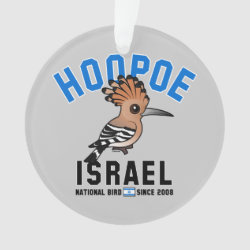 National Birdorable of Israel: Hoopoe Circle Acrylic Ornament