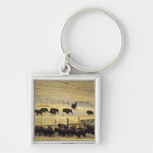 National Bison Range Roundup in Montana Keychain