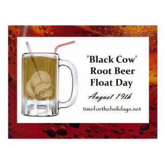National Black Cow Day Food Holidays Postcard