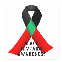 National Black HIV/AIDS Awareness Day Square Sticker