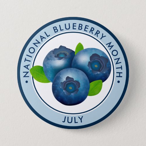 National Blueberry Month Button