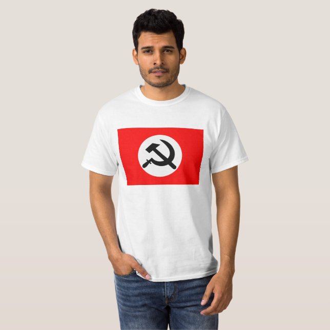 National Bolshevik Party Flag T-Shirt (Front Full)