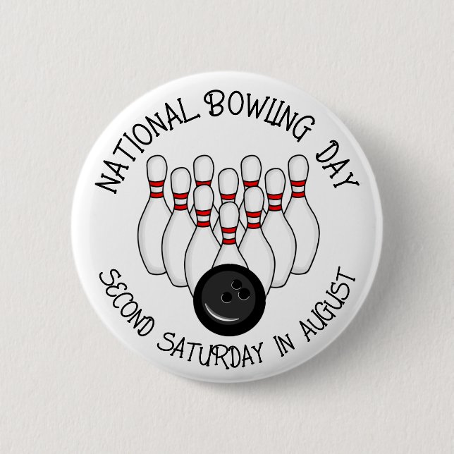 National Bowling Day Button (Front)