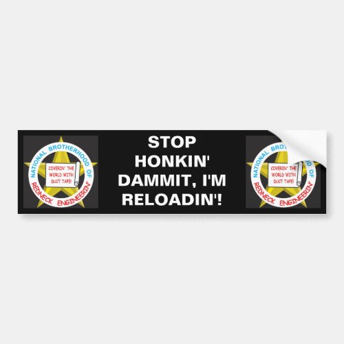 National Brotherhood Of Redneck Engineerin Bumper Sticker
