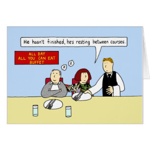 National Buffet Day Cartoon January 2nd Cards