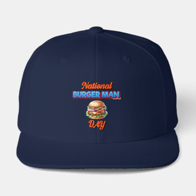 National Burgerman Day – Fun Bold Celebration Desi Visor (Front)