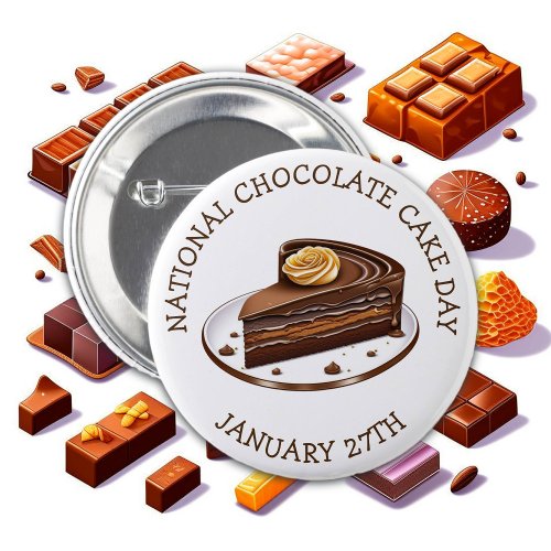 National Cake Day _ January 27th Button