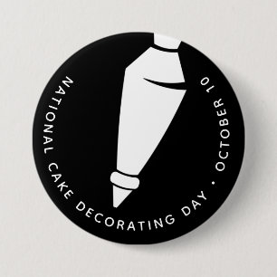 National Cake Decorating Day, piping bag Button