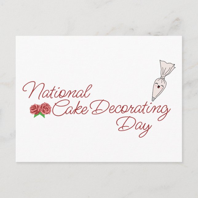 National Cake Decorating Day, piping bag Postcard (Front)