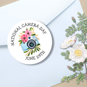National Camera Day June 29th Classic Round Sticker