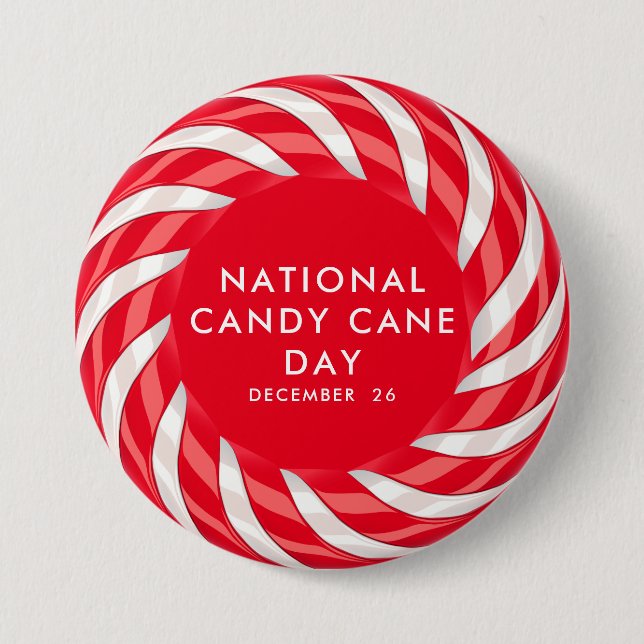 National Candy Cane Day Button (Front)