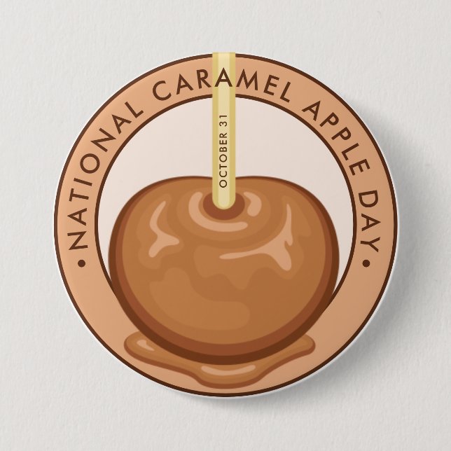 National Caramel Apple Day Button (Front)