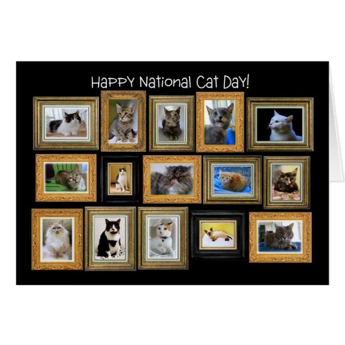 National Cat Day Cat Portrait Gallery Card