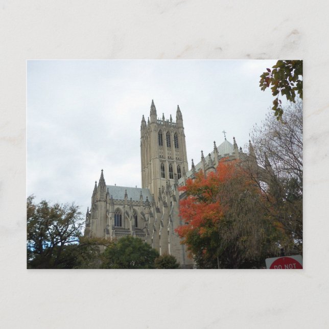 National Cathedral In Autumn Postcard (Front)
