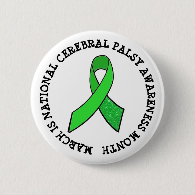 National Cerebral Palsy Awareness Month Button (Front)