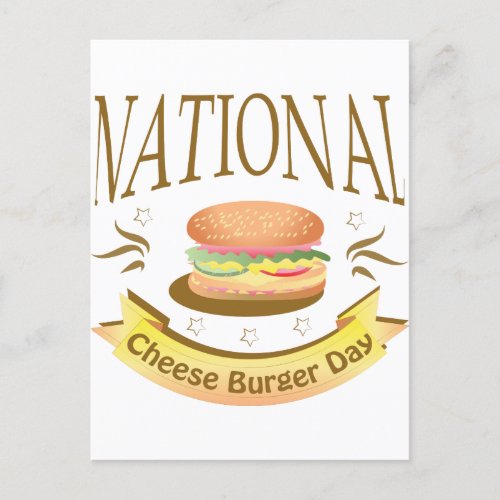 National Cheese Burger Day Sign Postcard