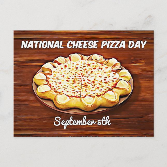 National Cheese Pizza Day Food Holidays Postcard (Front)
