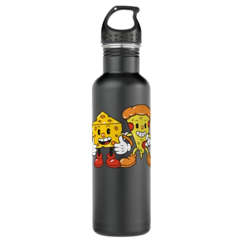 National cheese pizza day Pizza month Stainless Steel Water Bottle