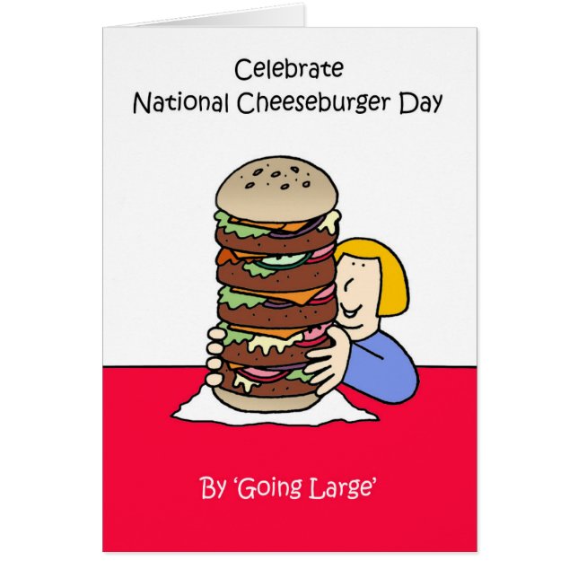 National Cheeseburger Day  September 18th Cards (Front)