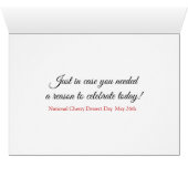 National Cherry Dessert Day MAy 26th Card (Inside Horizontal (Bottom))