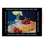 National Cherry Dessert Day MAy 26th Card (Front Horizontal)