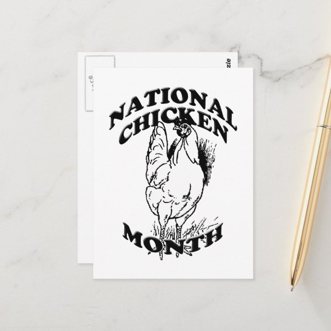 National Chicken Month Postcard (Front/Back In Situ)