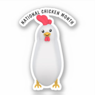 National Chicken Month Sticker
