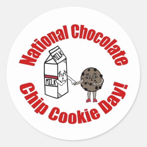 National Chocolate Chip Cookie Day Classic Round Sticker