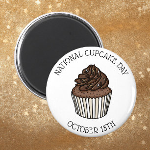 National Chocolate Cupcake Day October 18th Magnet