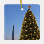 National Christmas Tree and Washington Monument Ceramic Ornament