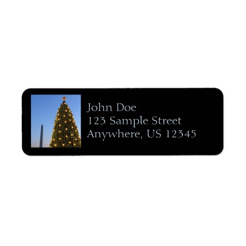 National Christmas Tree and Washington Monument Label