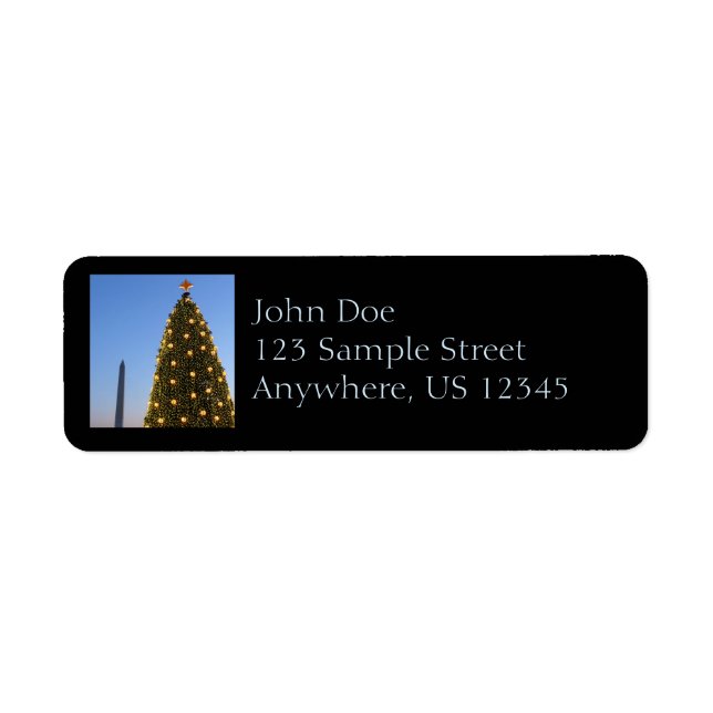 National Christmas Tree and Washington Monument Label (Front)
