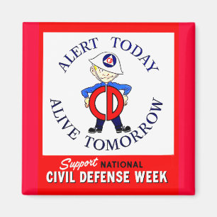National Civil Defense Week Magnet