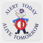 National Civil Defense Week Square Sticker