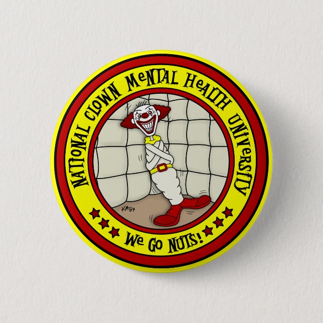 National Clown Mental Health University Pinback Button (Front)