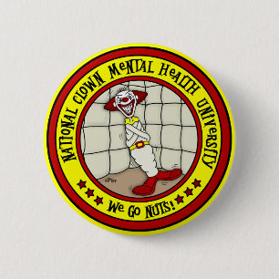 National Clown Mental Health University Pinback Button