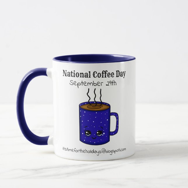 National Coffee Day September 29 | Funny Holiday Mug (Left)