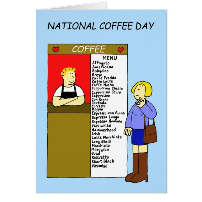 National Coffee Day - September 29th Cards (Front)