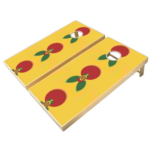 National colors Rasta colors red gold and green Cornhole Set