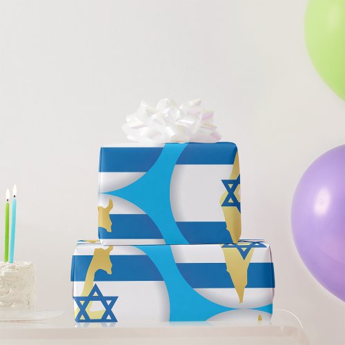 National Colours Of Israel Wrapping Paper