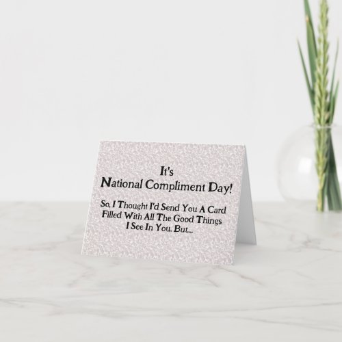 National Compliment Day Greeting Card