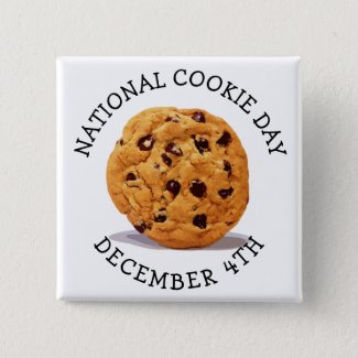 National Cookie Day December 4th Food Holiday Button