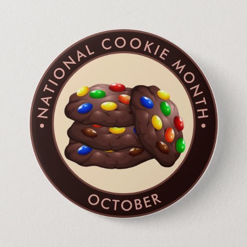 National Cookie Month chocolate cookies candy Button