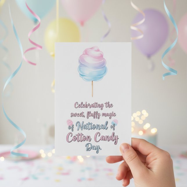 National Cotton Candy Day Thank You Card (Creator Uploaded)