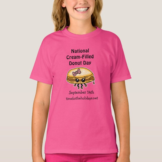 National Cream-Filled Donut Day - September 14th b T-Shirt (Front)