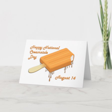 National Creamsicle Day August 14 Card