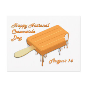 National Creamsicle Day August 14 Postcard