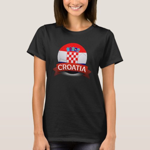 National Croatia Flag Croatian Football Fan Soccer T_Shirt