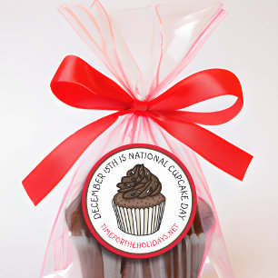 National Cupcake Day December 15th Classic Round Sticker