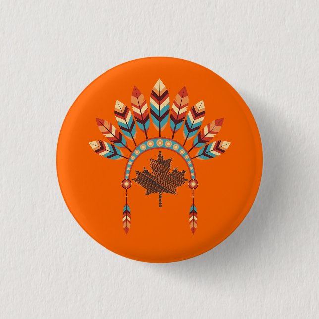 National day for truth and reconciliation orange  button (Front)